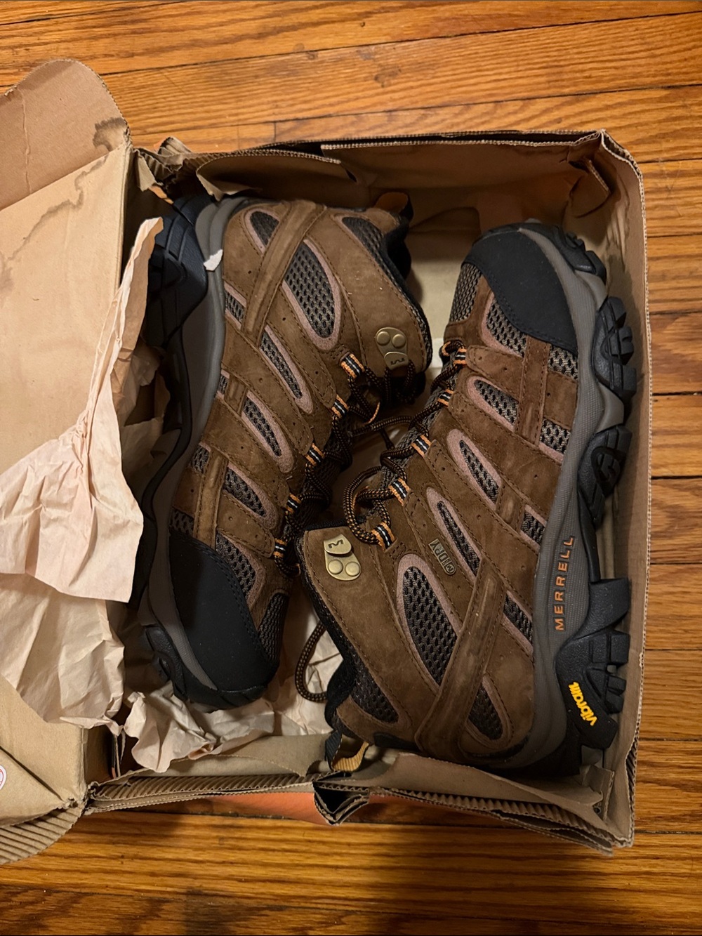 Merrell Men's Brown and Black Waterproof Hiking Boots Moab 2 waterproof
